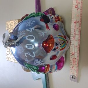 Snowmen Glass Ornament 2004